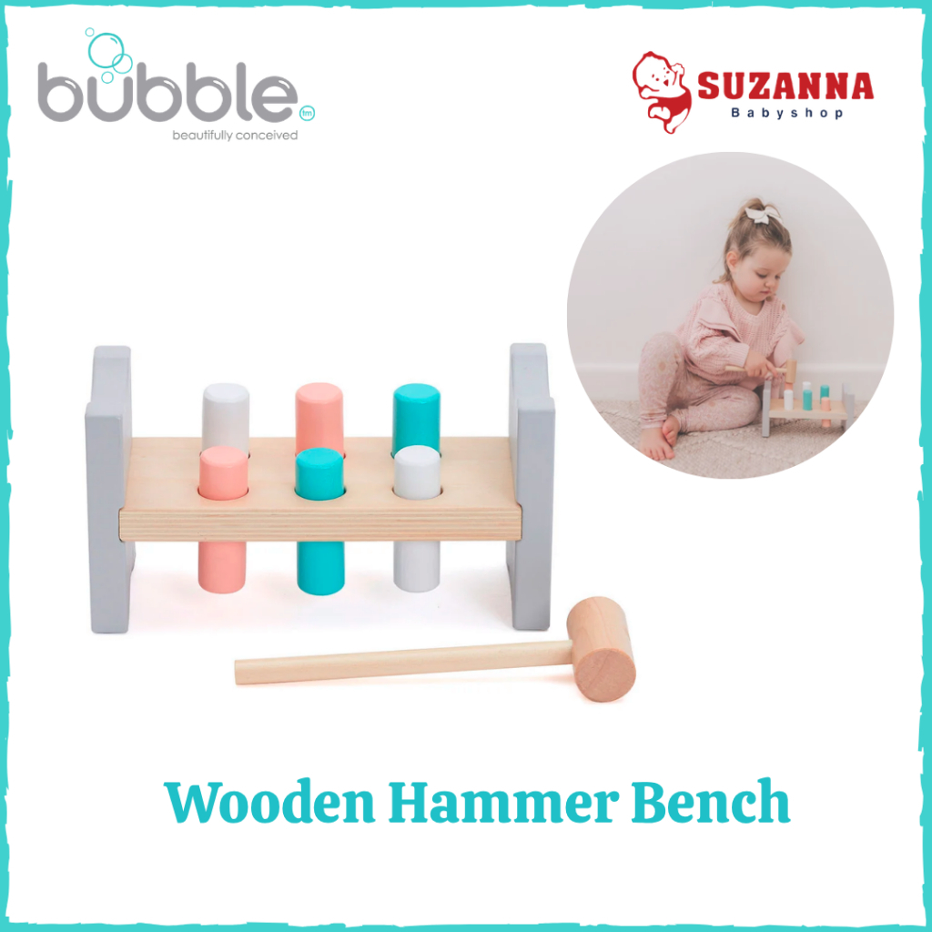 Bubble Wooden Hammer Bench - Mainan Kayu Anak