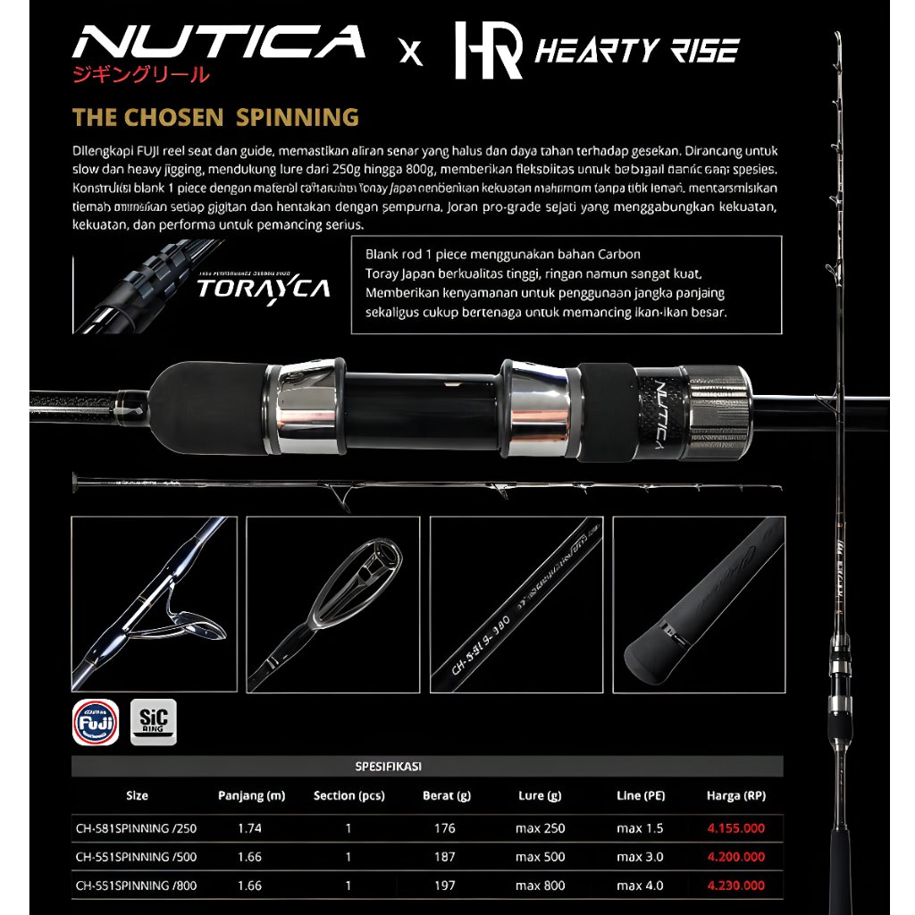 Joran NUTICA x Hearty Rise THE CHOSEN Slow Jigging
