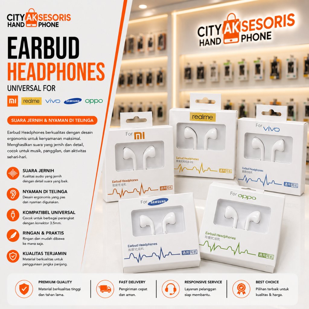 Handfsree Headset XIA OMI  MH-133 Headset MI MH-133 R9 EARBUD HEADPHONE R9 Universal + MIC