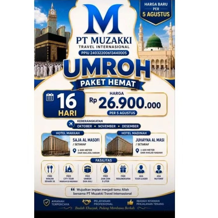 DP UMROH TERMURAH RESMI BUKAN BACKPACKER