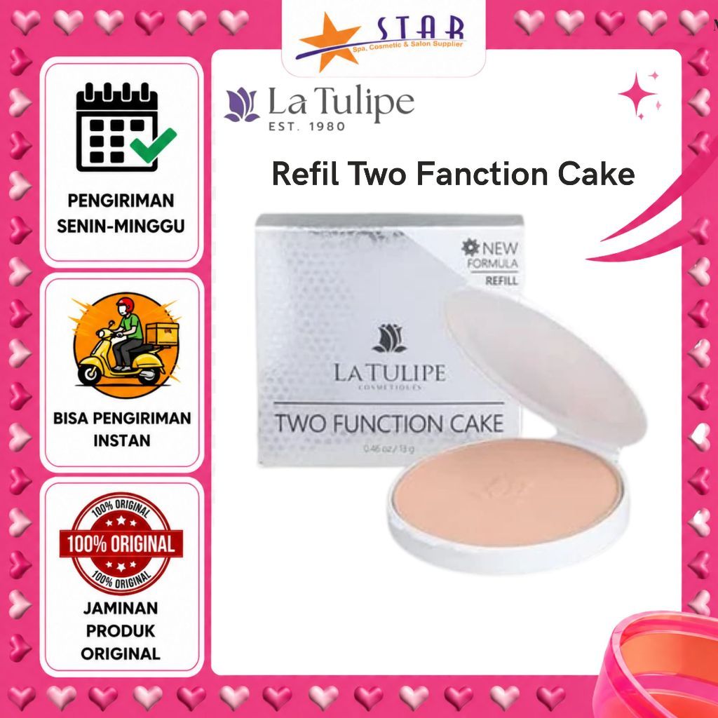 * STAR * La Tulipe Refil Two Fanction Cake / Bedak padat / Twc