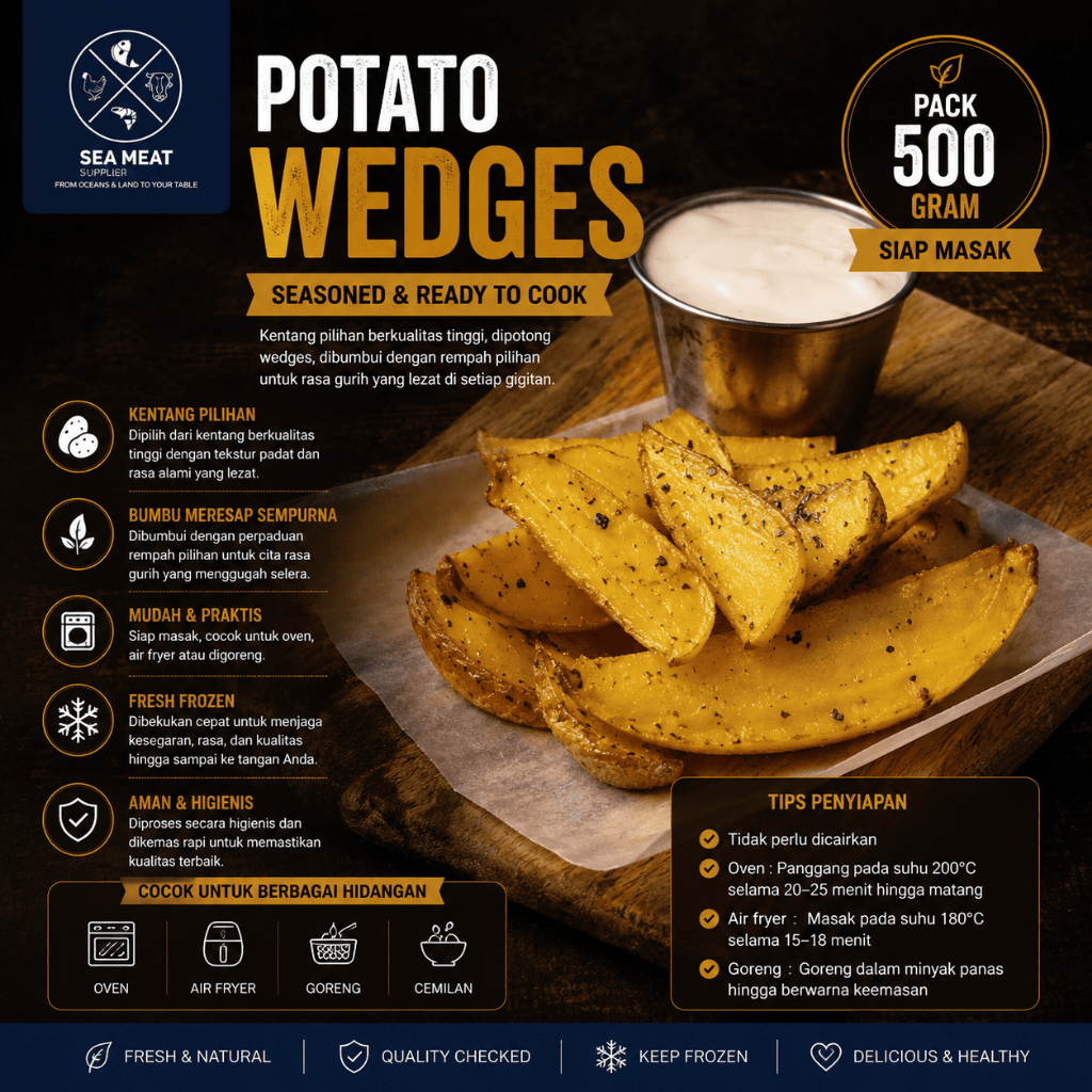 Kentang Wedges Aviko | Potato Wedges Aviko