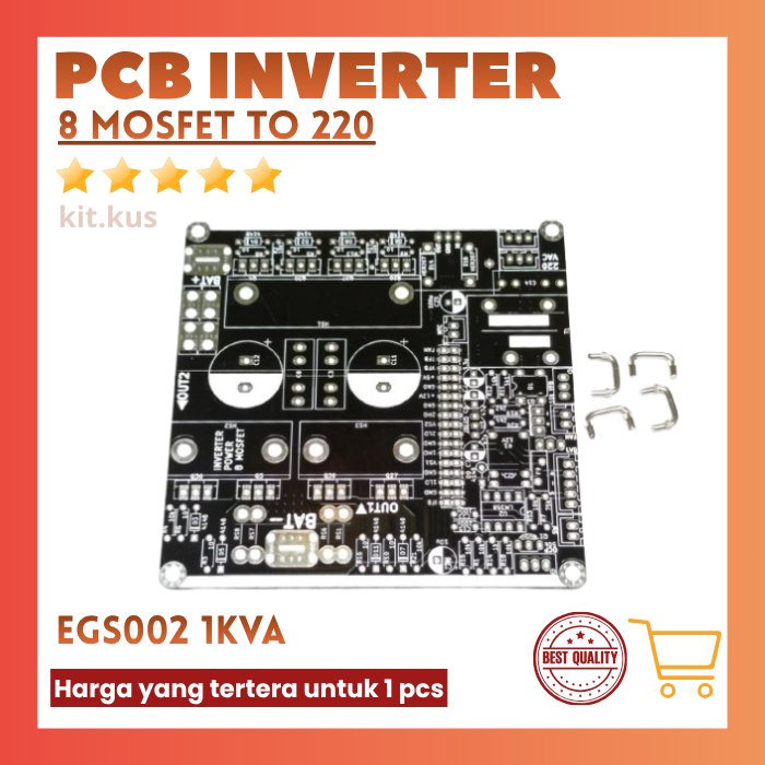 PCB INVERTER 8 MOSFET TO 220 MOSFET KECIL PSW PURE SINE WAVE 1000W 1KVA EGS002 LF BONUS SHUNT 1000 W