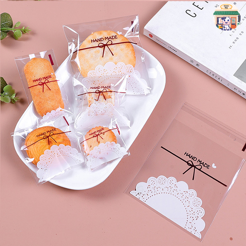 [100 PCS] Plastik Cookies Karakter Snack Renda Kemasan Perekat