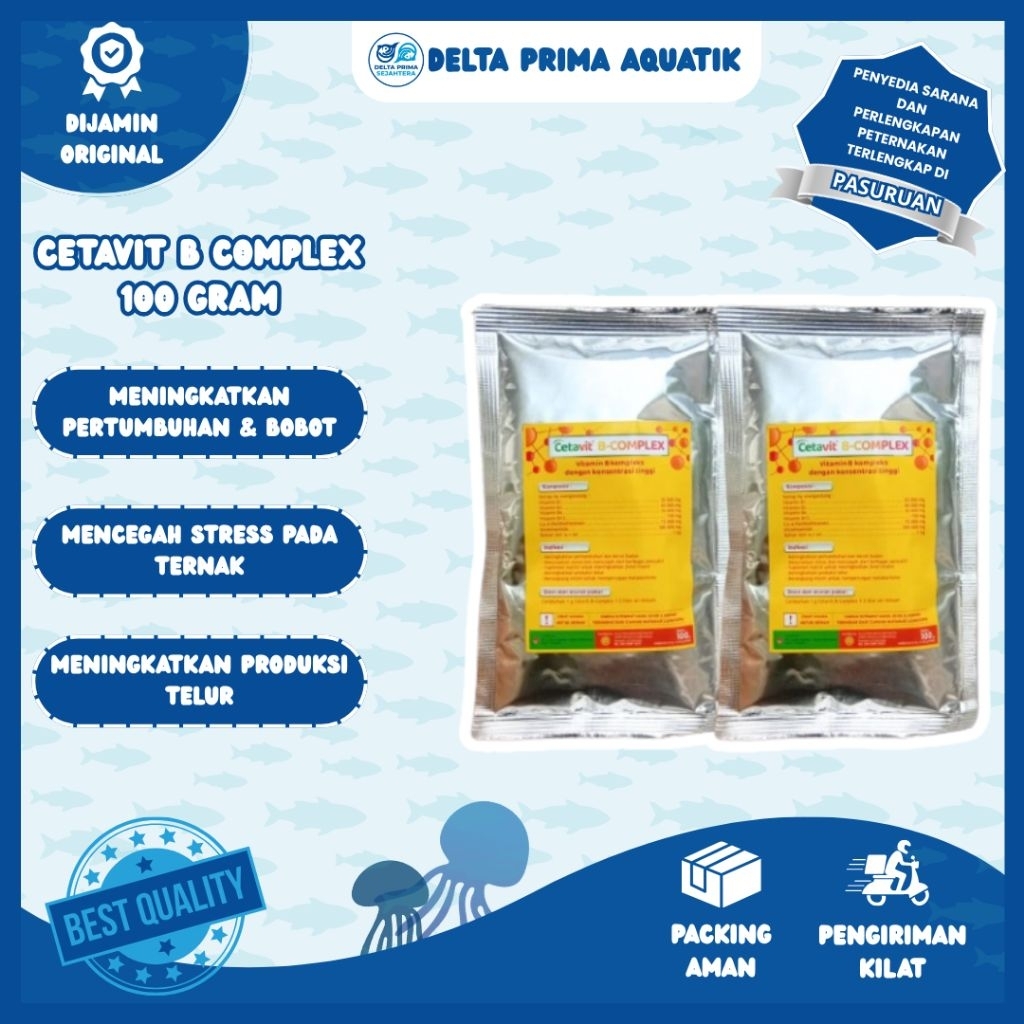 CETAVIT B COMPLEX 100 GRAM - Vitamin B Complex untuk Selera Makan Ayam Bebek Unggas