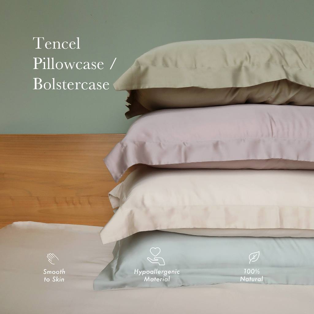 Nou - Tencel Pillowcase / Bolstercase (Sarung Bantal / Sarung Guling)