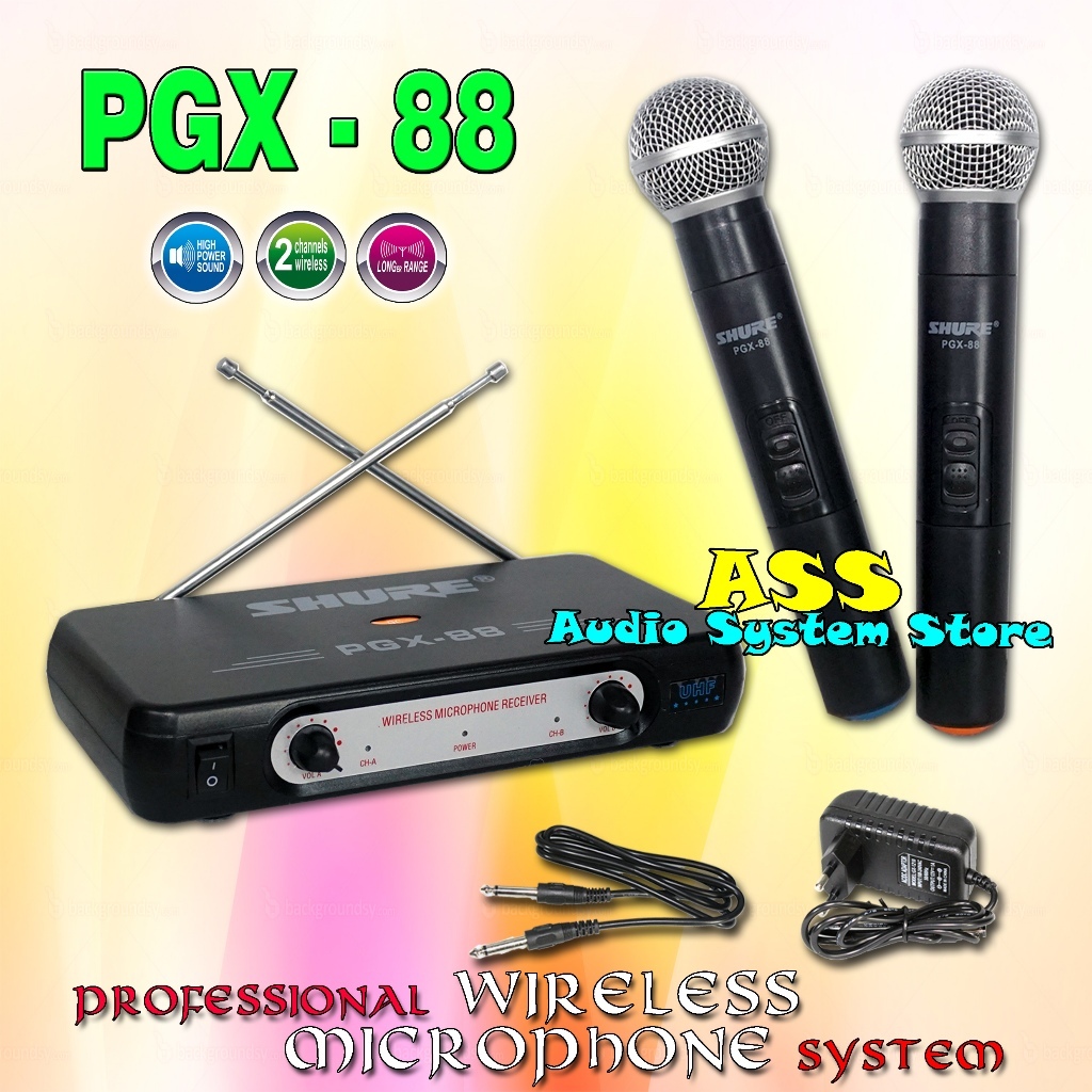 Mic Wireless PGX 88 / Microphone Wireless PGX - 88 / MIC GENGGAM PGX-88 Murah Berkualitas