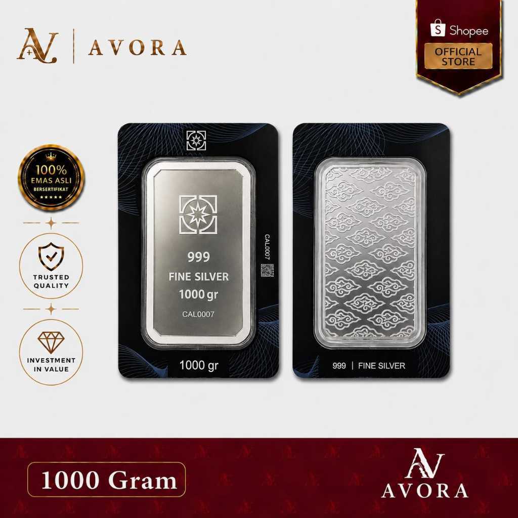 Avora Silver Perak Logam Mulia MT LM 1000 Gram Tahun 2026