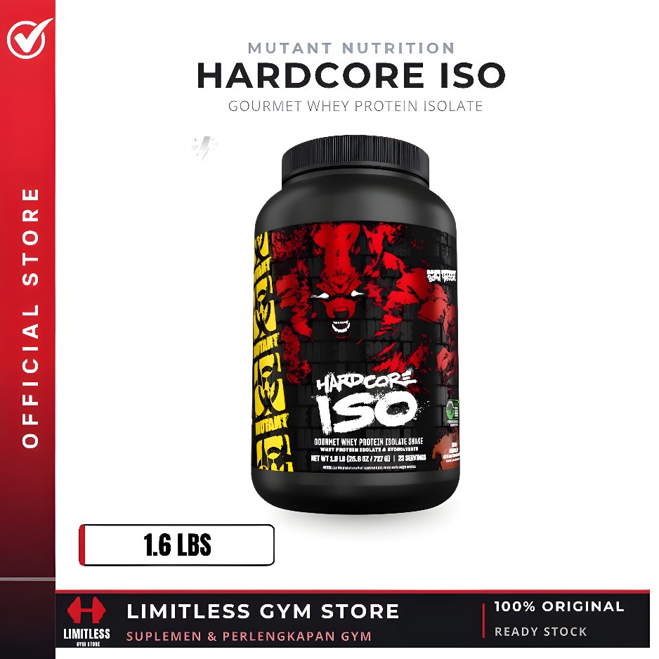 Mutant HARDCORE ISO 1.6 lbs Gourmet Whey Protein Isolate USA Protein WPI