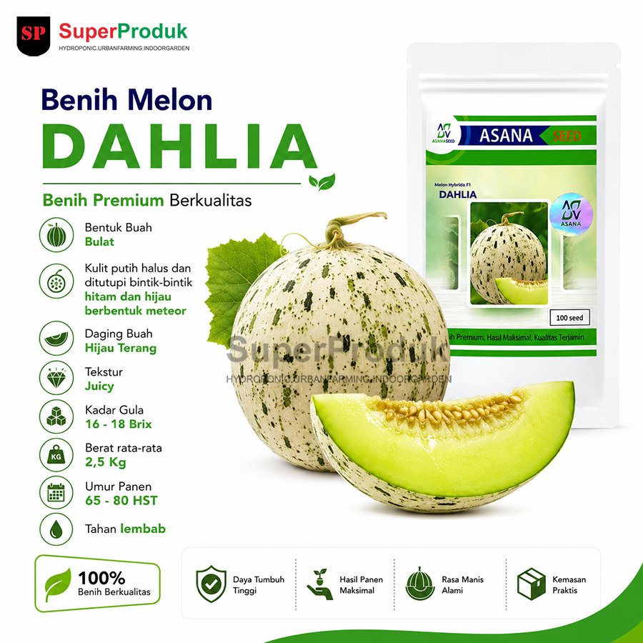 Benih Melon Dalmation Dahlia 100 seed