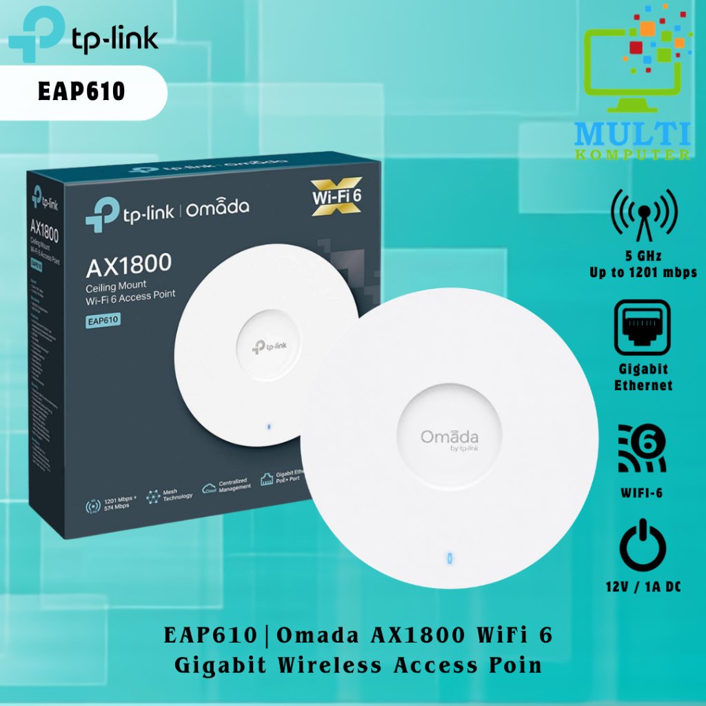 TP-Link EAP610 Omada AX1800 WiFi 6 Gigabit Wireless Access Point EAP 610