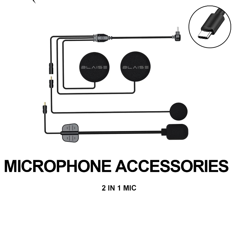 Kita|| BLAISE Microphone / Base Intercom Helm Accessories helm intercom