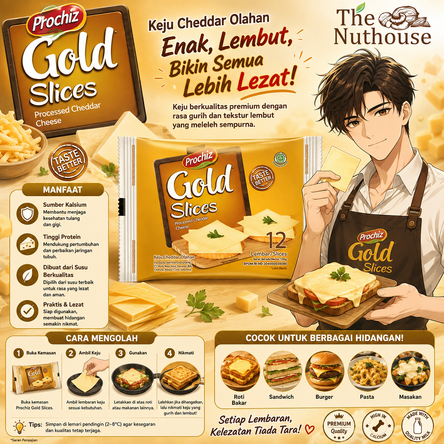 PROCHIZ Keju Gold Slices 12s
