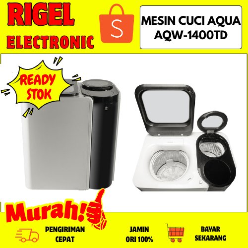 AQUA AQW-1400TD MESIN CUCI 14KG TOP LOADING 2 TABUNG AQW1400TD