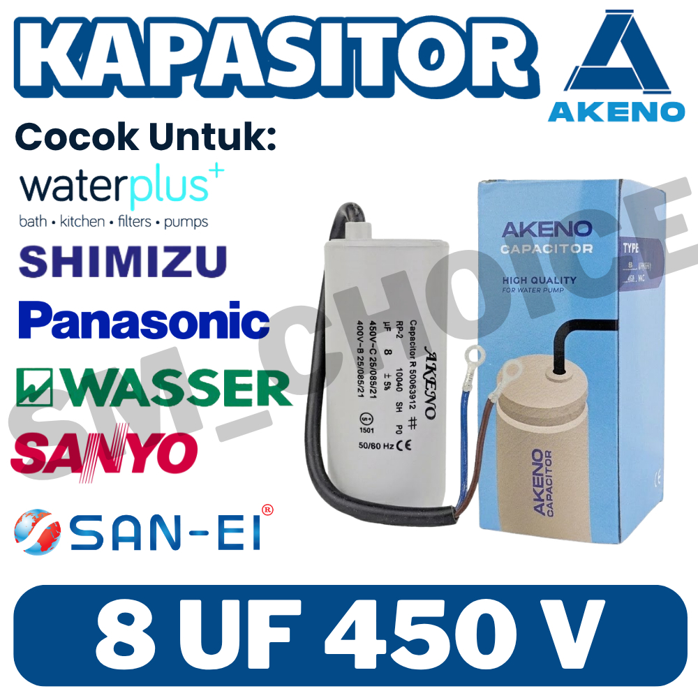 AKENO KAPASITOR 8UF 450V AKENO BULAT CAPACITOR AKENO 8 UF MIKRO 450 VOLT AKENO