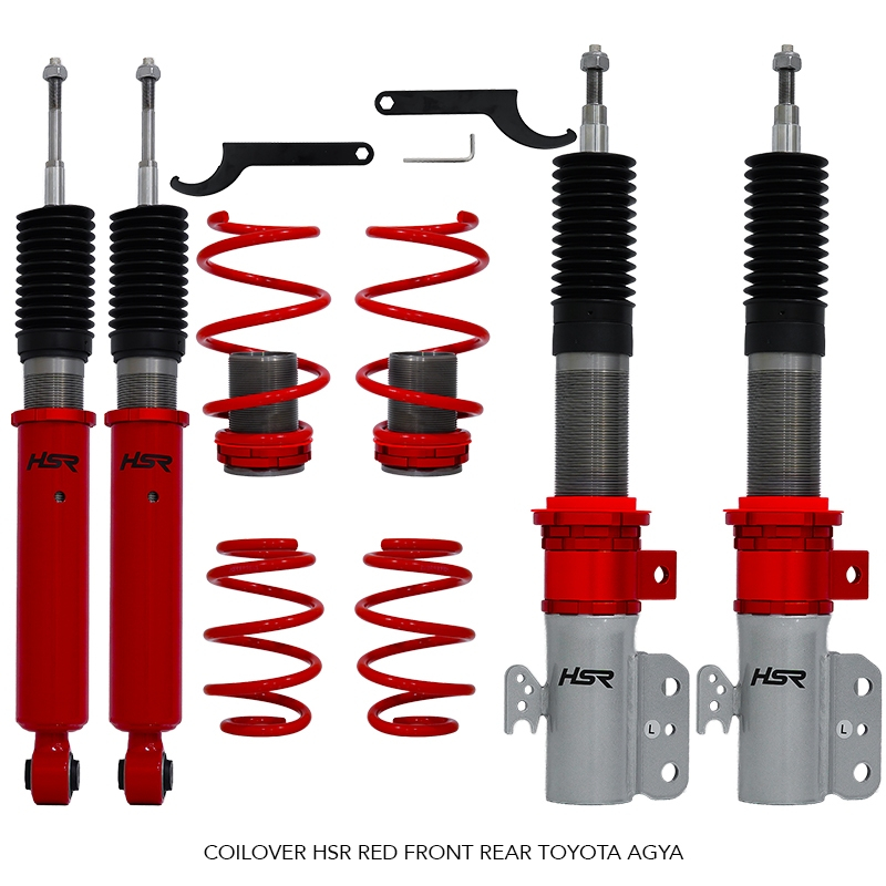 COILOVER HSR RED FRONT REAR TOYOTA AGYA