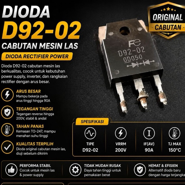 Dioda D92-02 Cabutan Dioda Mesin Las Dioda