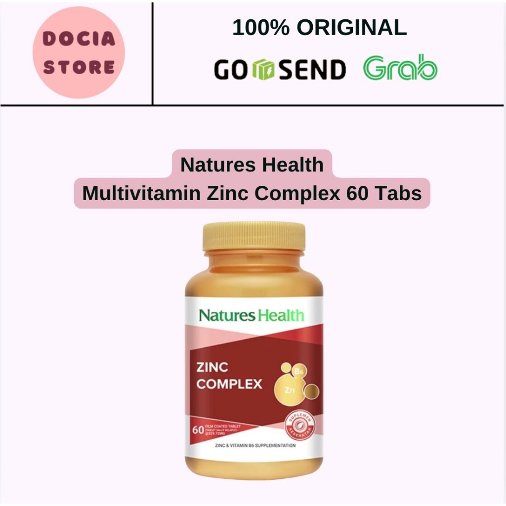 Natures Health Zinc Complex + Vitamin B6 - 60 Tablets