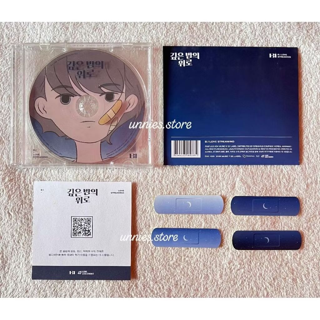 Kim Hanbin/B.I Official Album Love Streaming/Midnight Blue/Donation Album Fullset Unsealed Limited A