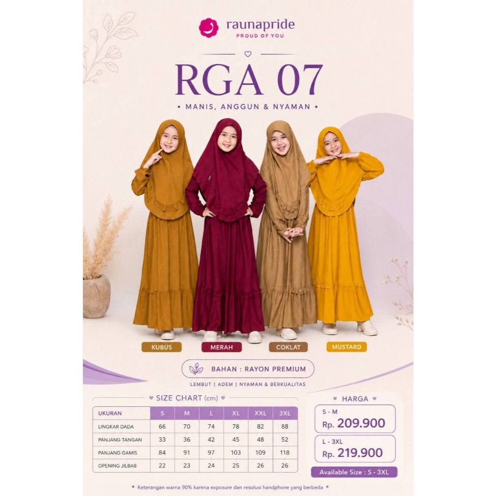 Rauna Gamis Anak / RGA-07 / Fashion Muslim