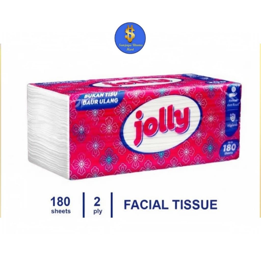 Tissue Jolly 180 Sheets-Tissue Wajah Jolly-Facial Tissue Jolly