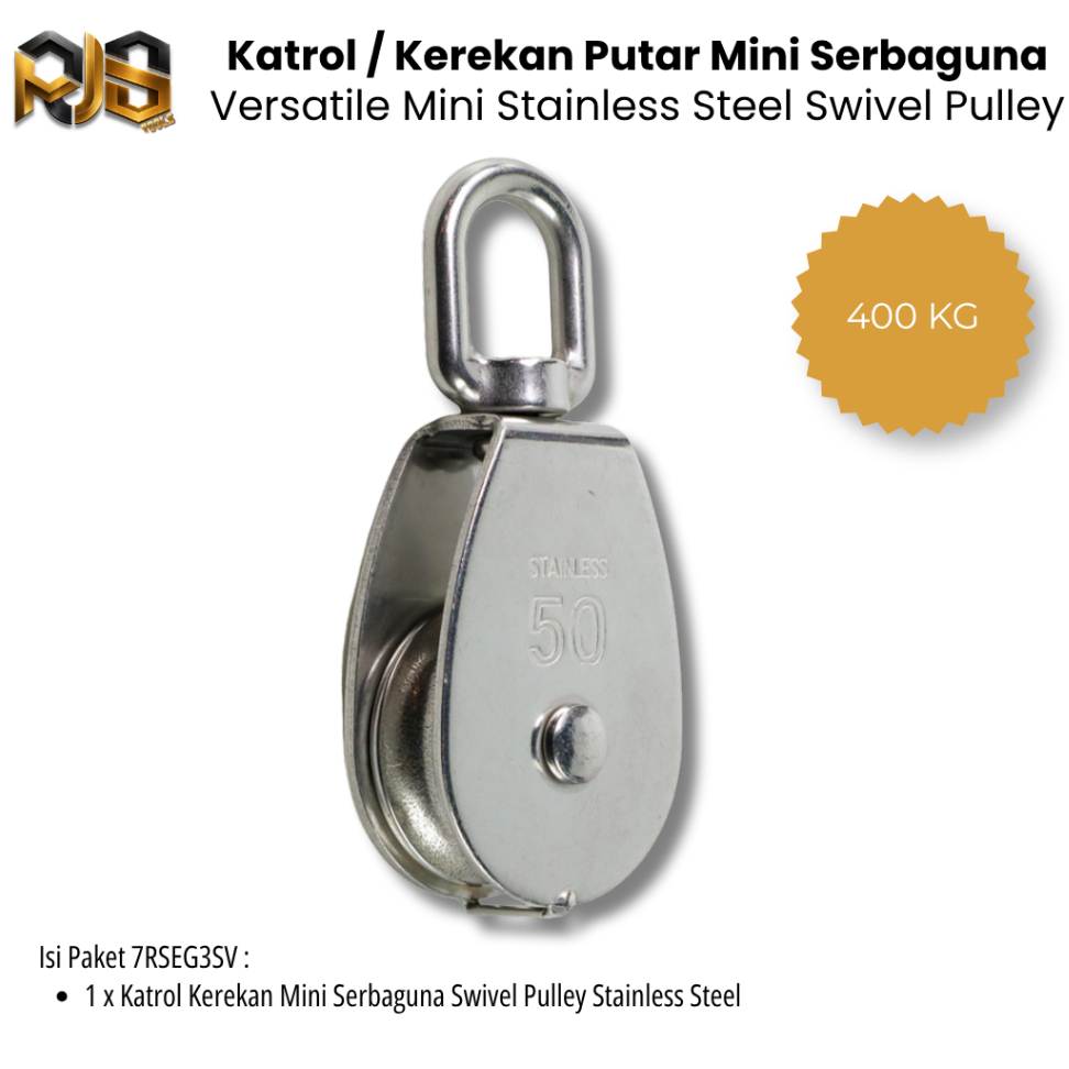 Katrol Kerekan Putar Katrol Mini Kuat Kapasitas 400kg Kerekan Alat Pengangkat Roda Timba Sumur / Kat