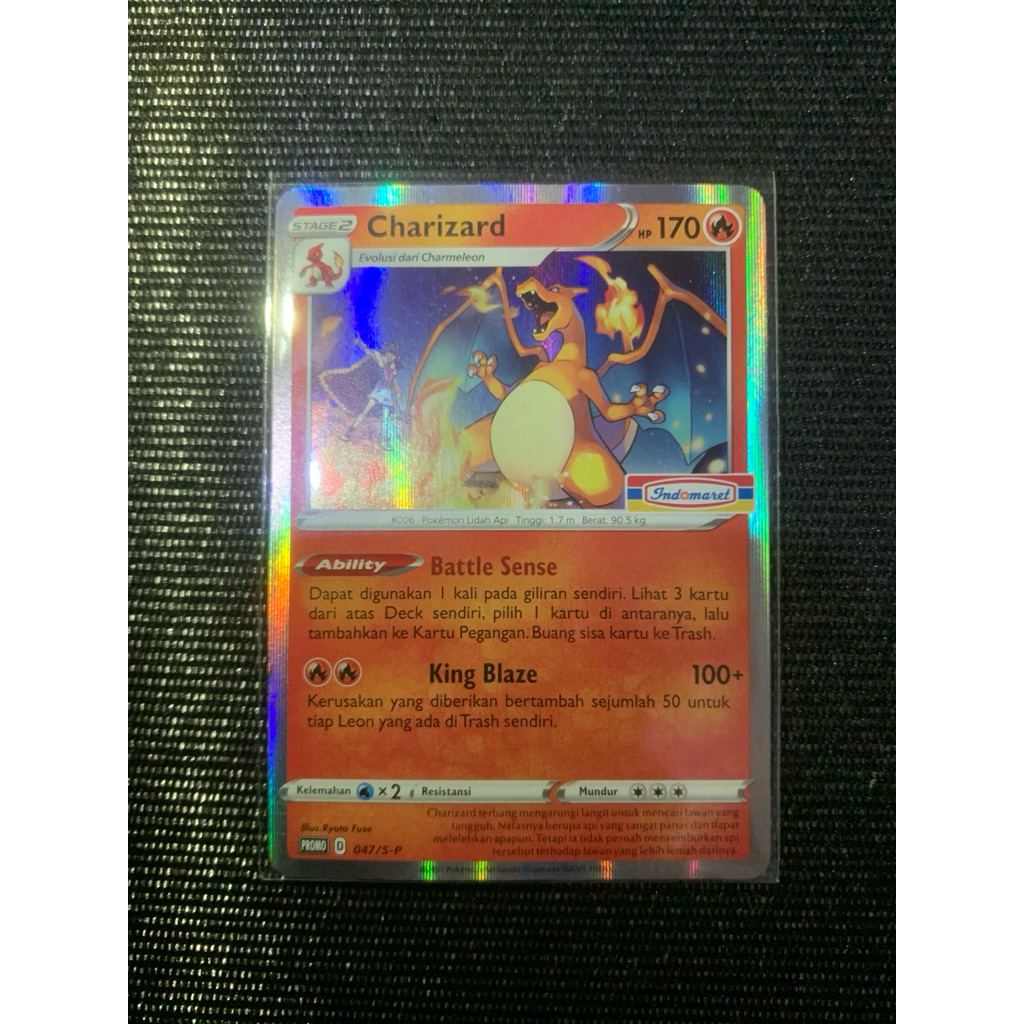 kartu pokemon promo charizard indomaret