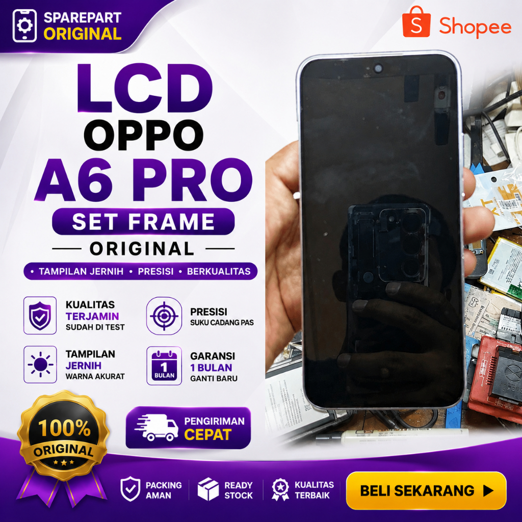 Lcd oppo a6 pro 4g/5g original copotan plus fream tested
