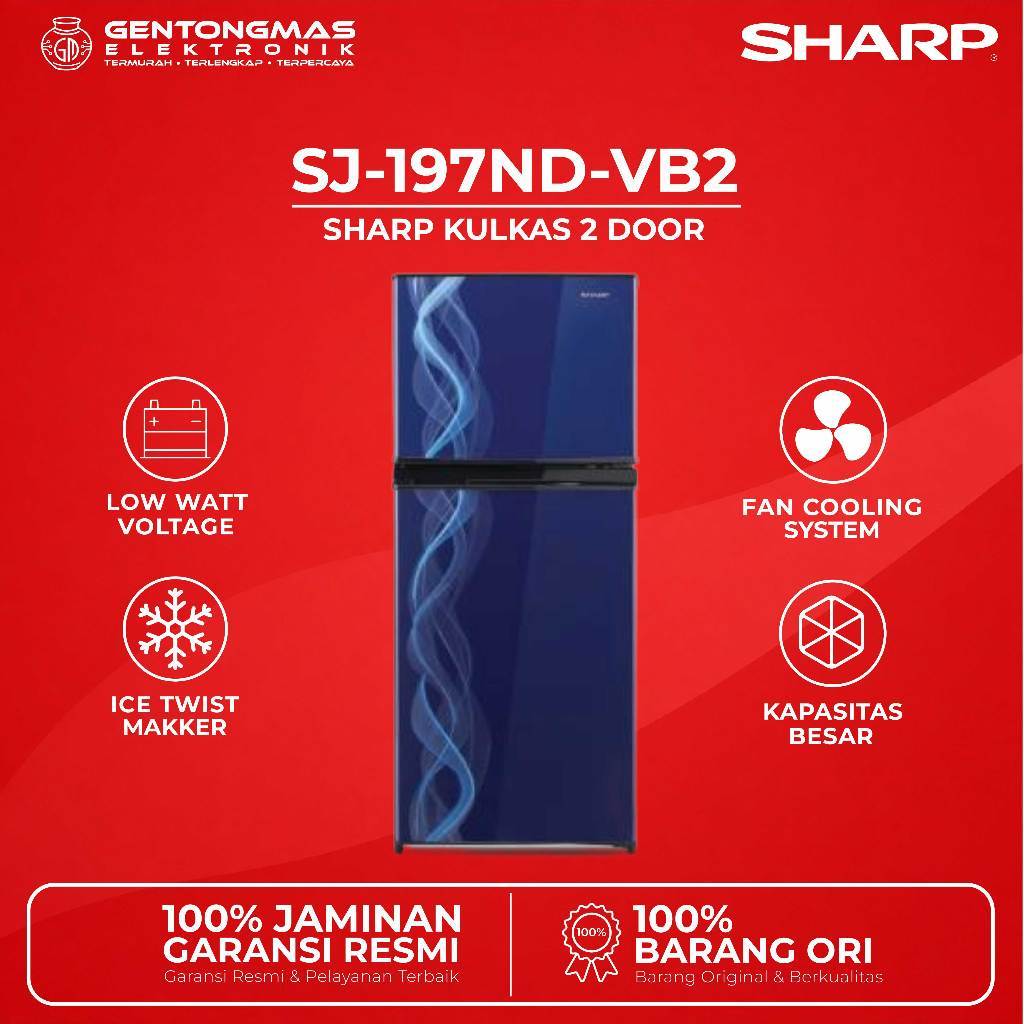 SHARP KULKAS SHARP SJ 197 ND VB