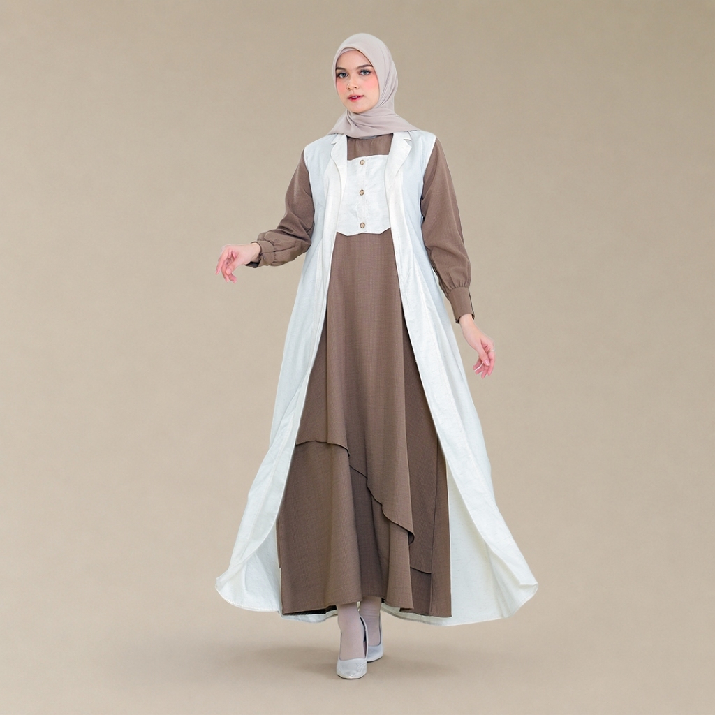 RILLEY - Overall Putu Baru | Overall Wanita Bahan Adem Linen Natural