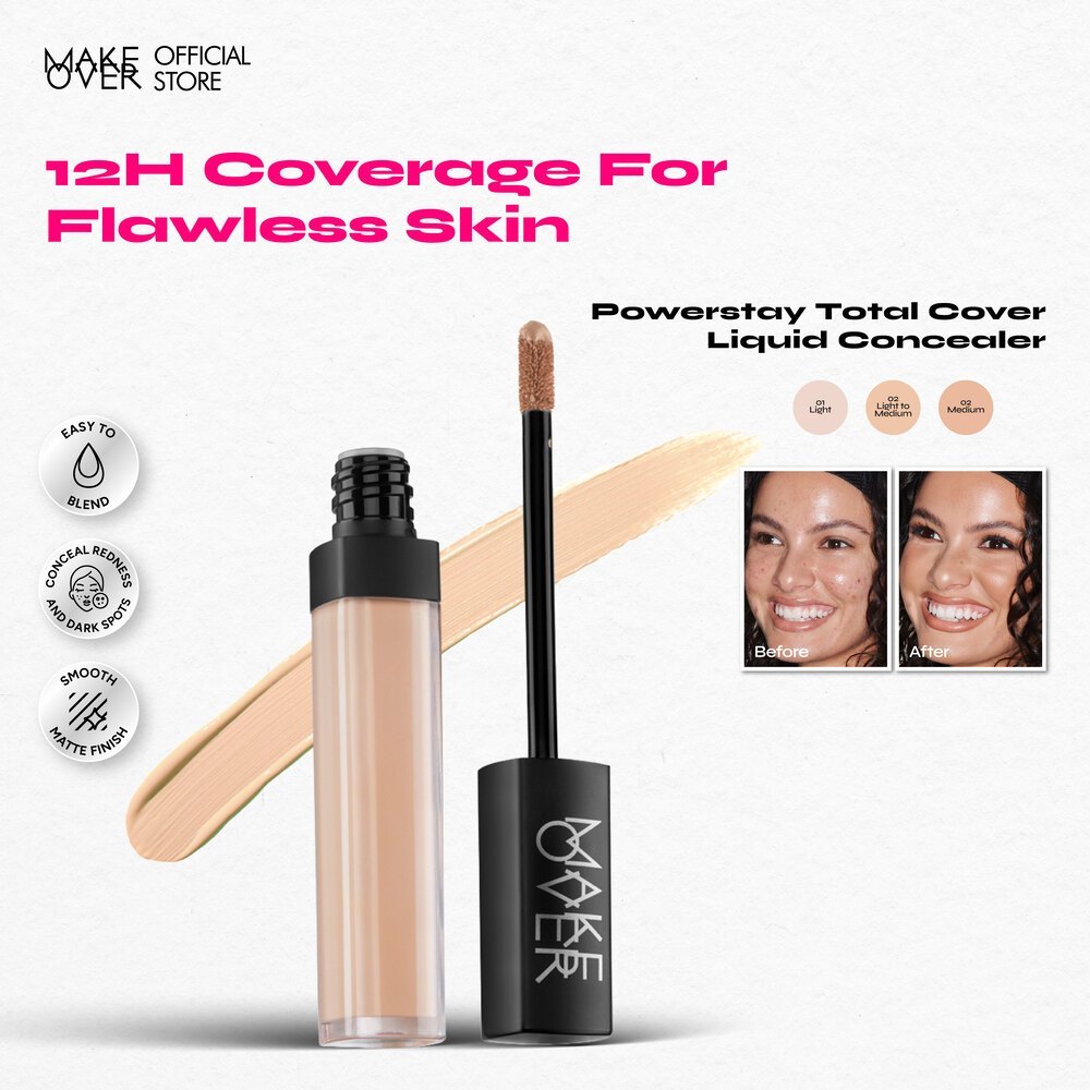 MAKE OVER Powerstay Total Cover Liquid Concealer 6.5 ml - Concealer Liquid