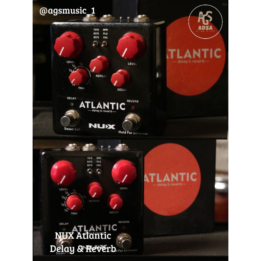 Efek Pedal Nux Delay Reverb Atlantic NDR5 3 Delay 3 Reverb