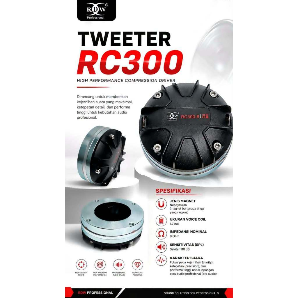 DRIVER TWEETER RDW RC300/RC 300 ORIGINAL RDW