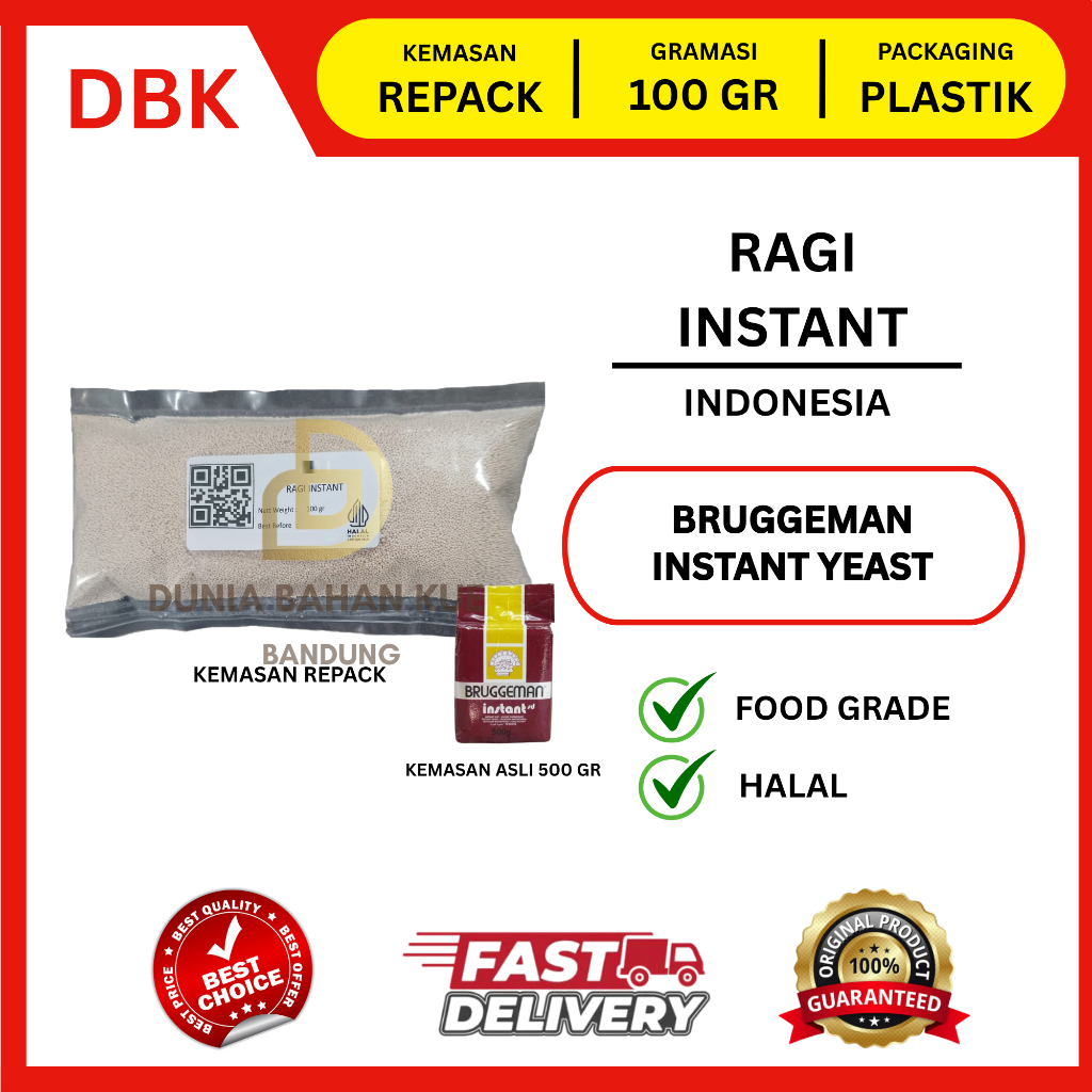 BRUGGEMAN BROWN RAGI INSTANT 100 GR / INSTANT YEAST