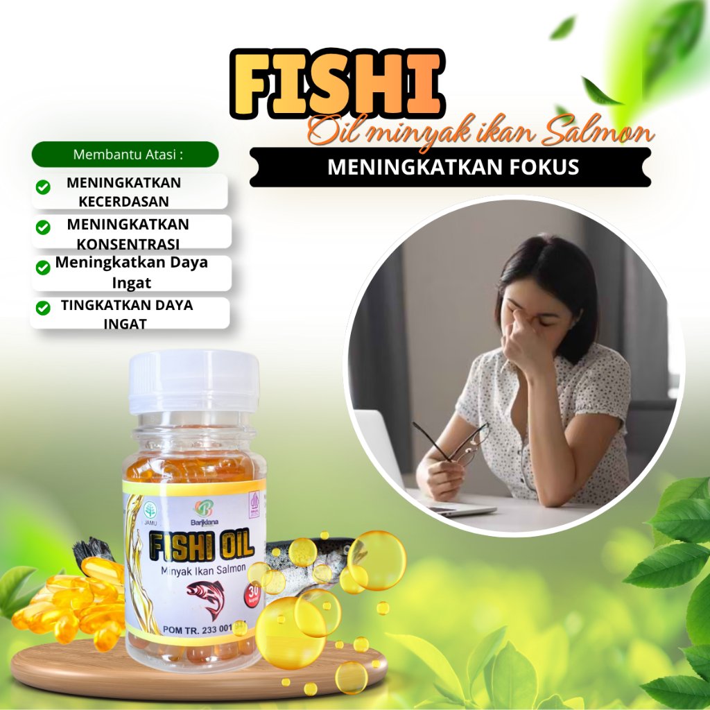 Fishi Oil - Vitamin Meningkatkan Fokus, Meningkatkan Kecerdasan, Meningkatkan Konsentrasi, Meningkat