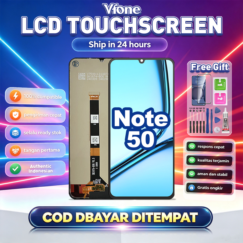 Vfone LCD FOR REALME Note 50 Fullset Touchscreen hp layar Replacement LCD Kompatibel Untuk Glass Tou