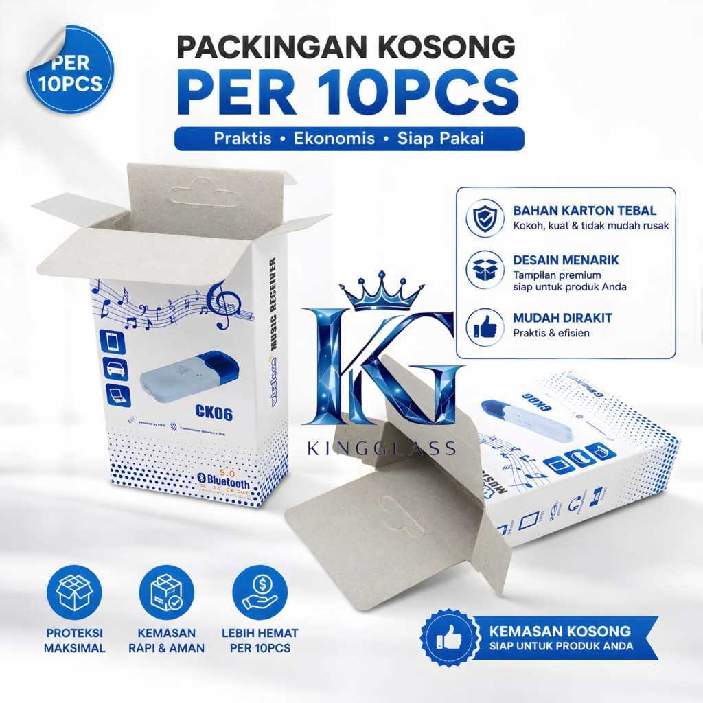 Per 10Pcs Box Packing Kosong Bluetooth Receiver CK06 - Dus Kemasan Retail CK USB Bluetooth [SR]