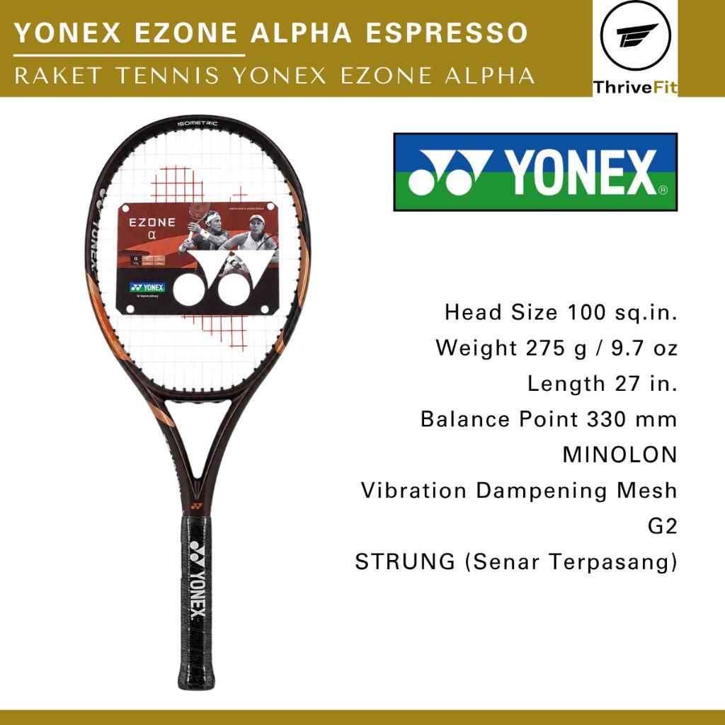 YONEX Ezone Alpha Tennis Racket / Raket Tenis Yonex Ezone Alpha