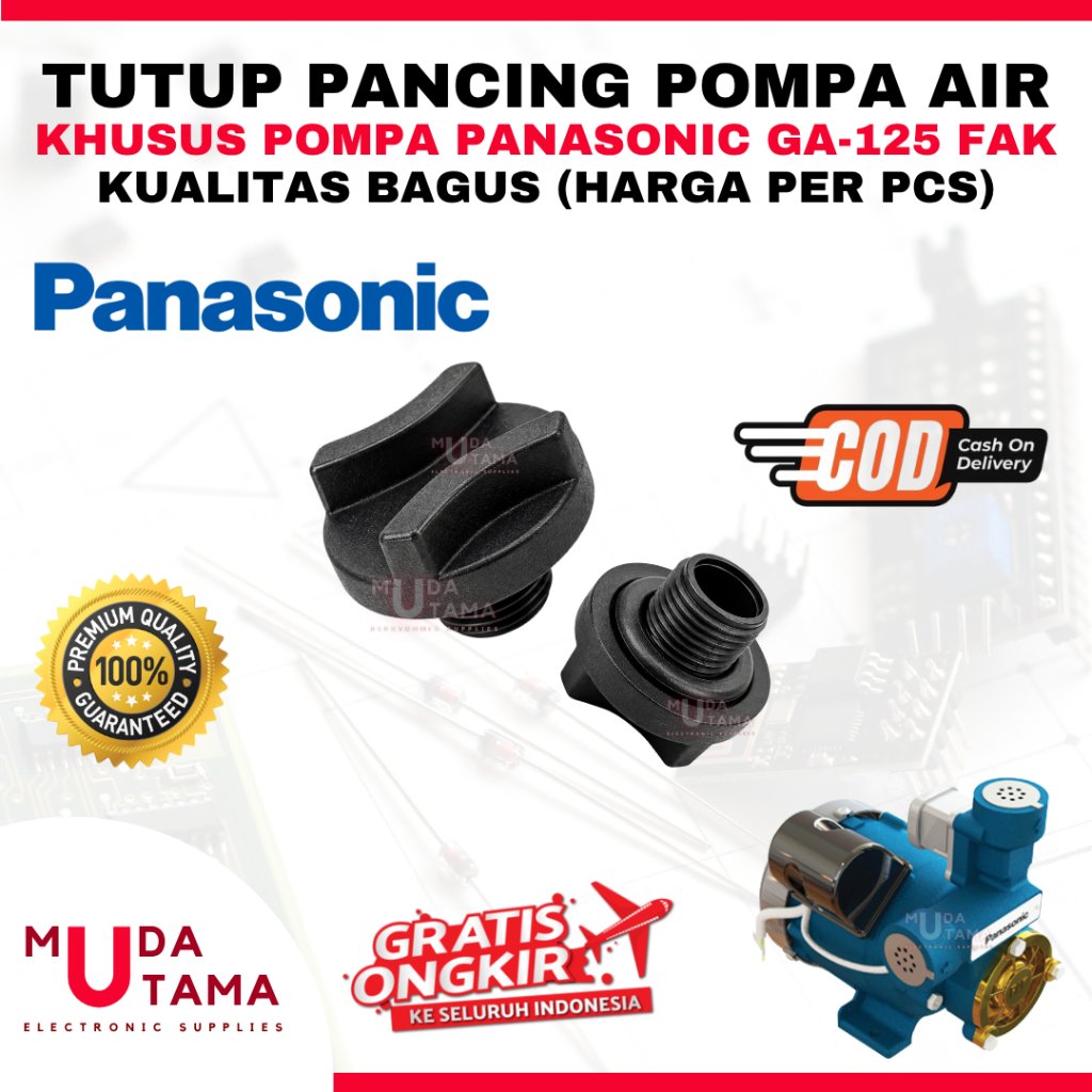 PLUG TUTUP PANCING POMPA AIR PANASONIC GP125A GP 125 A - TUTUP PANCING POMPA AIR PANASONIC GP 125A -