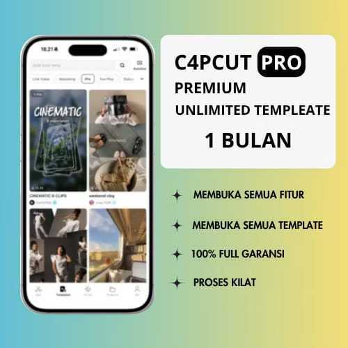 CAPCUT Paket Hemat cp 1bulan 9000+ Template Video Editing Pro Premium Estetik Praktis