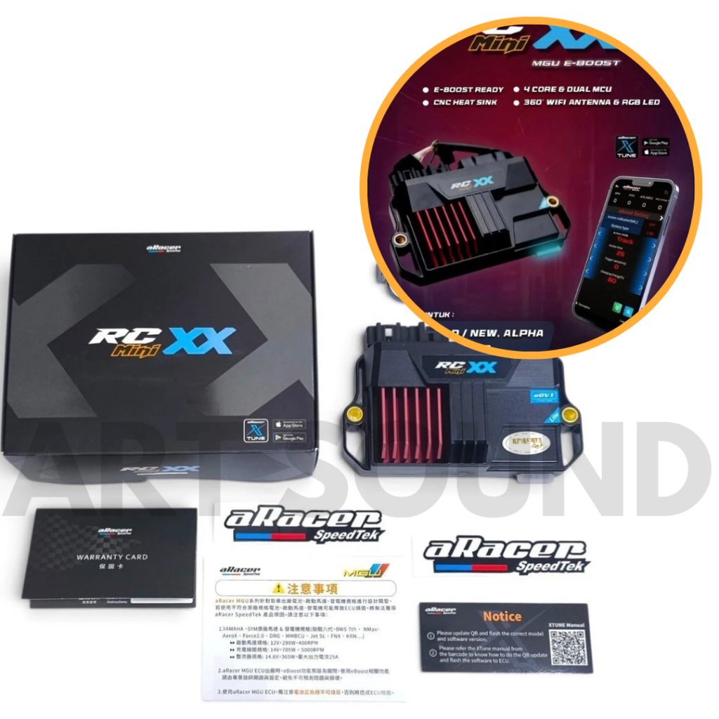 Ecu Aracer RC Mini XX MGU E-Boost Aerox Nmax (B6H) AEROX155 (B65) Alpha Turbo NEO LEXI (B3/BPN) Gara