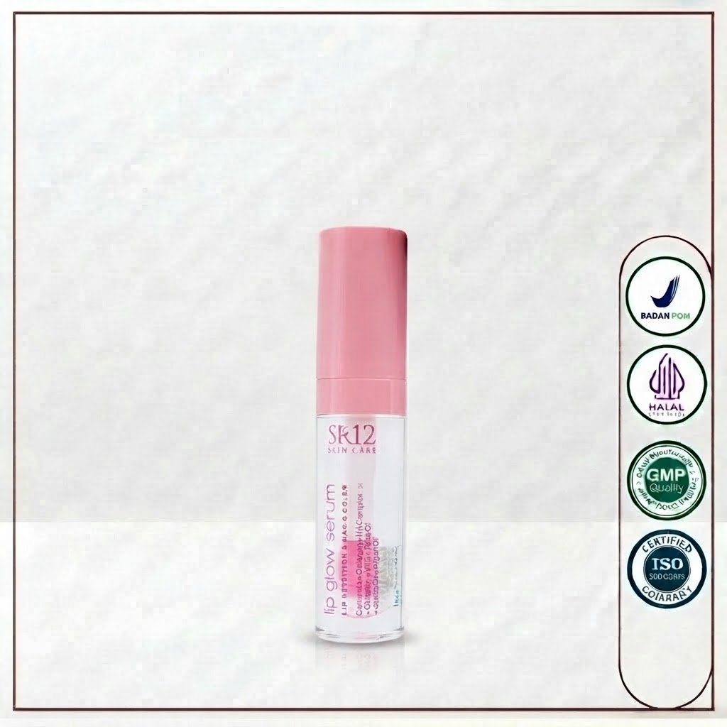 SR12 Skincare Lip Glow Serum Bibir - Lipstik & Pelembab Bibir Alami - Serum & Pemerah Bibir