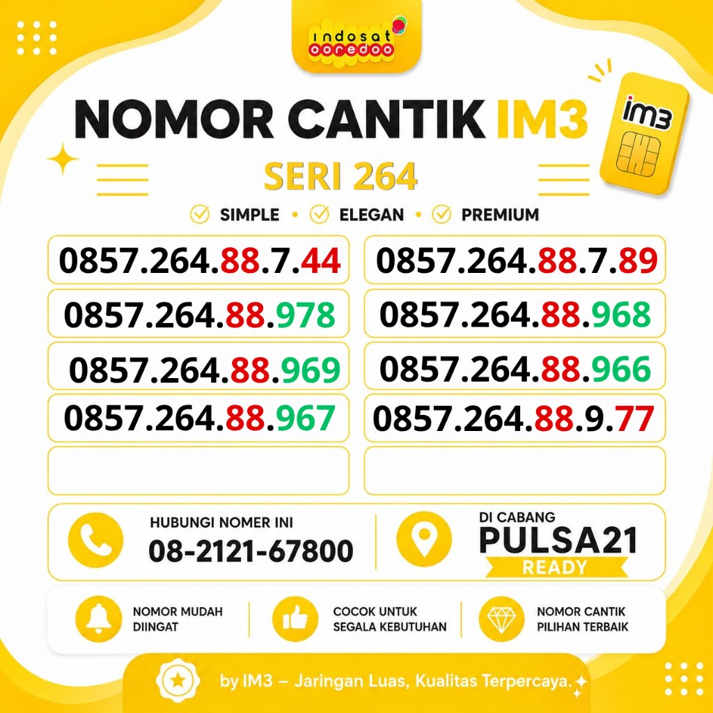 NOMOR CANTIK INDOSAT SERI 264