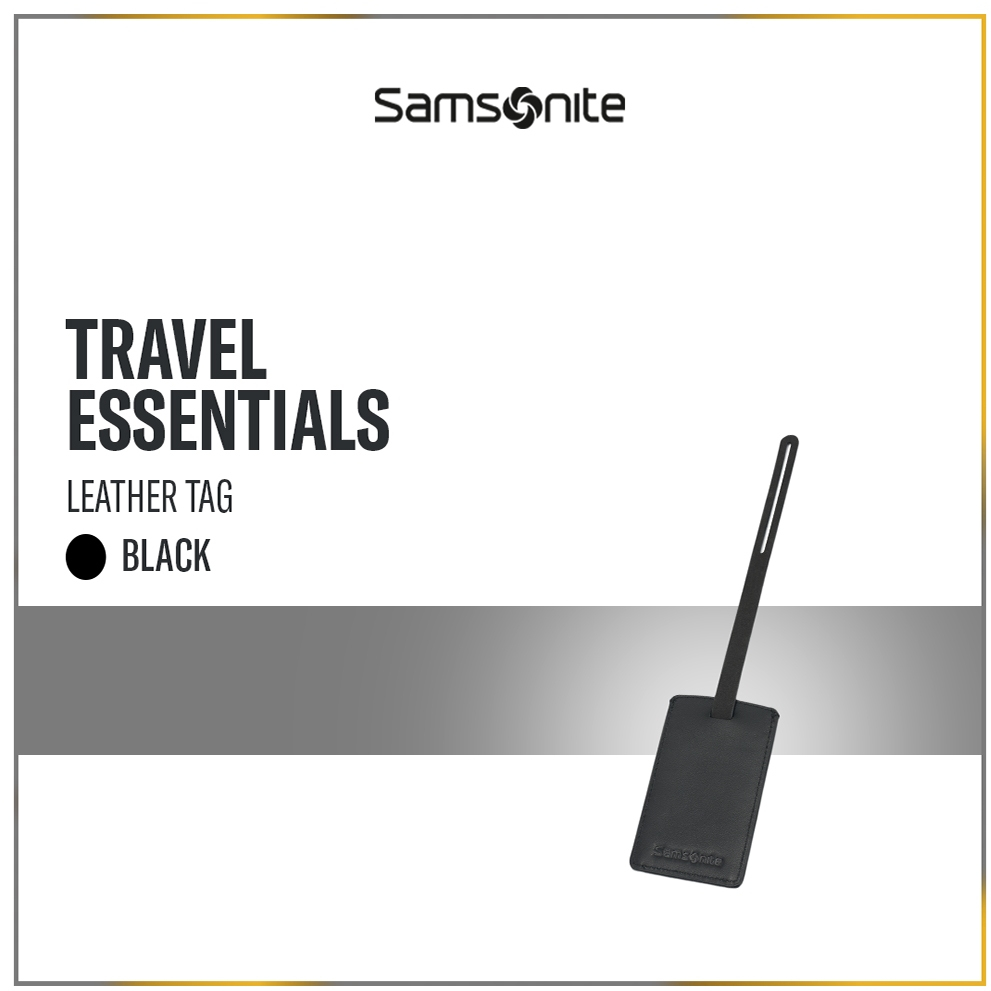 Samsonite Travel Essentials Luggage Tag Leather - Black