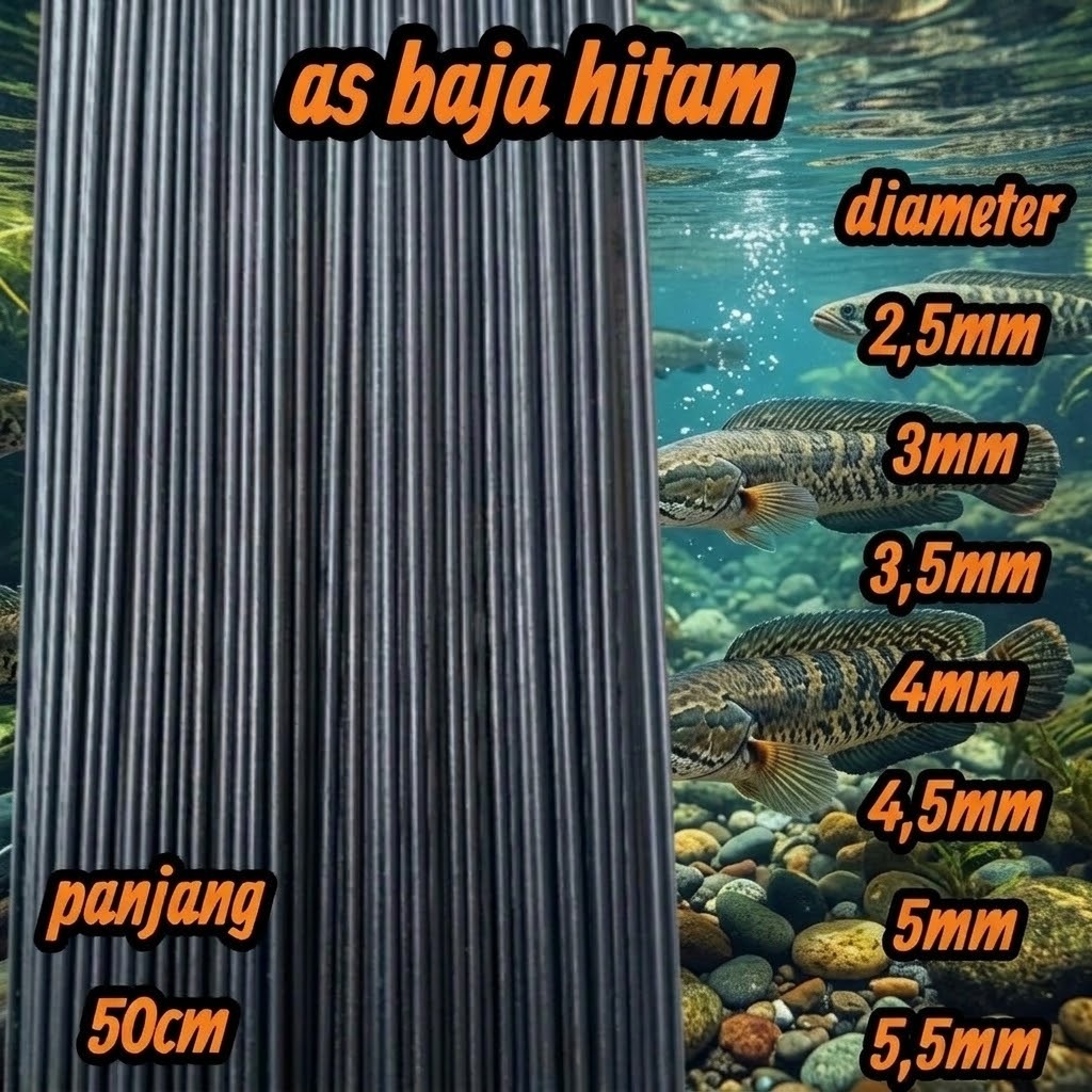 AS BAJA HITAM 3,5MM DAN 4MM