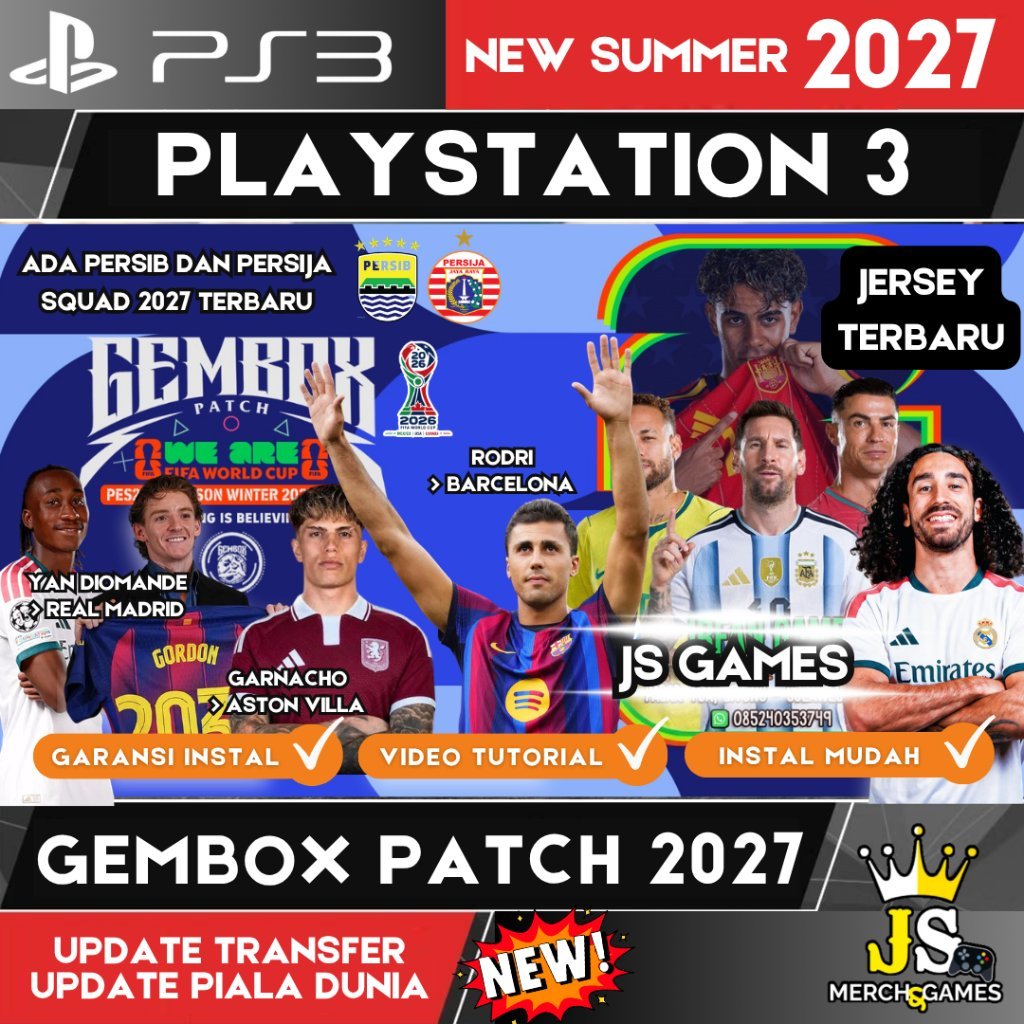 ( TERBARU RILIS 2026 REV 3 ) VIA LINK PES 2026 GEMBOX PATCH FULL WINTER TRANSFER PS3 CFW HFW HEN - P