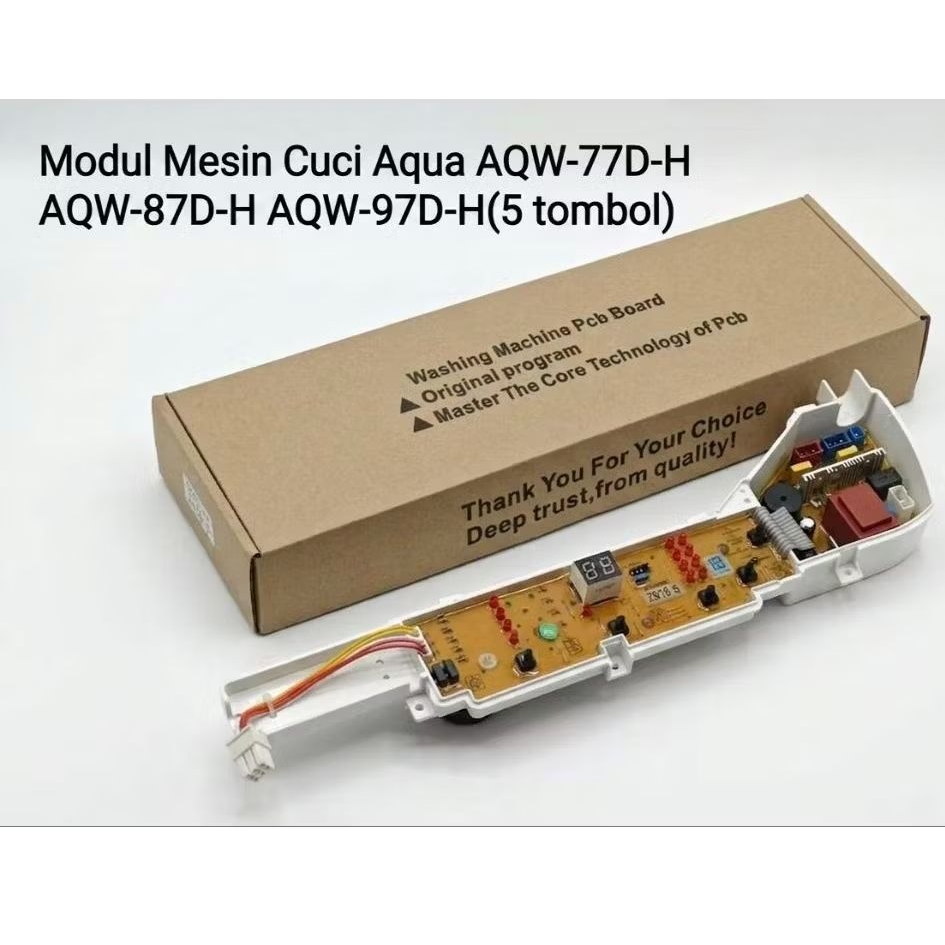 New Modul Mesin Cuci Aqua AQW-77D-H AQW-87D-H AQW-97D-H ( 5 tombol )