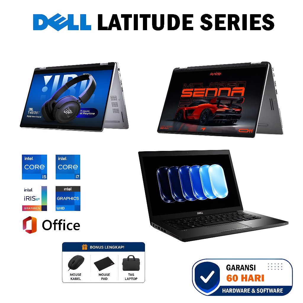 LAPTOP DELL LATITUDE 7410 / 7400 / 5420 / 5310 / 5411 / 5410 / 7480 / 7490 INTEL CORE i7 / i5 RAM 16