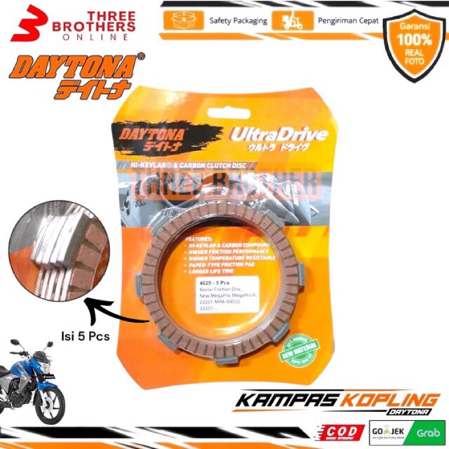 Kampas kanvas plat kopling set honda megapro monoshok new megapro fi injeksi racing kevlar tipe 4625