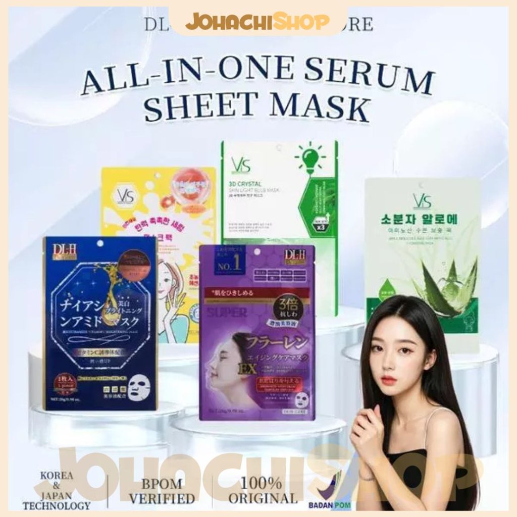 ViS DL-H Brightening Moisturizing Mask / Masker Korea Collagen / Full Essence Korea Skincare